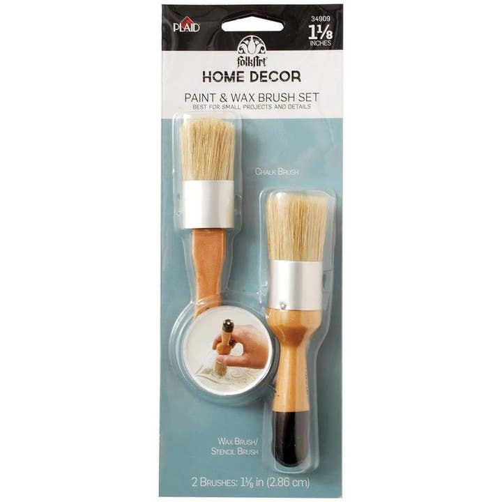 Plaid Crafts - Wholesale Paint/Wax Brush - FolkArt Home Décor Chalk & Wax Brush Set