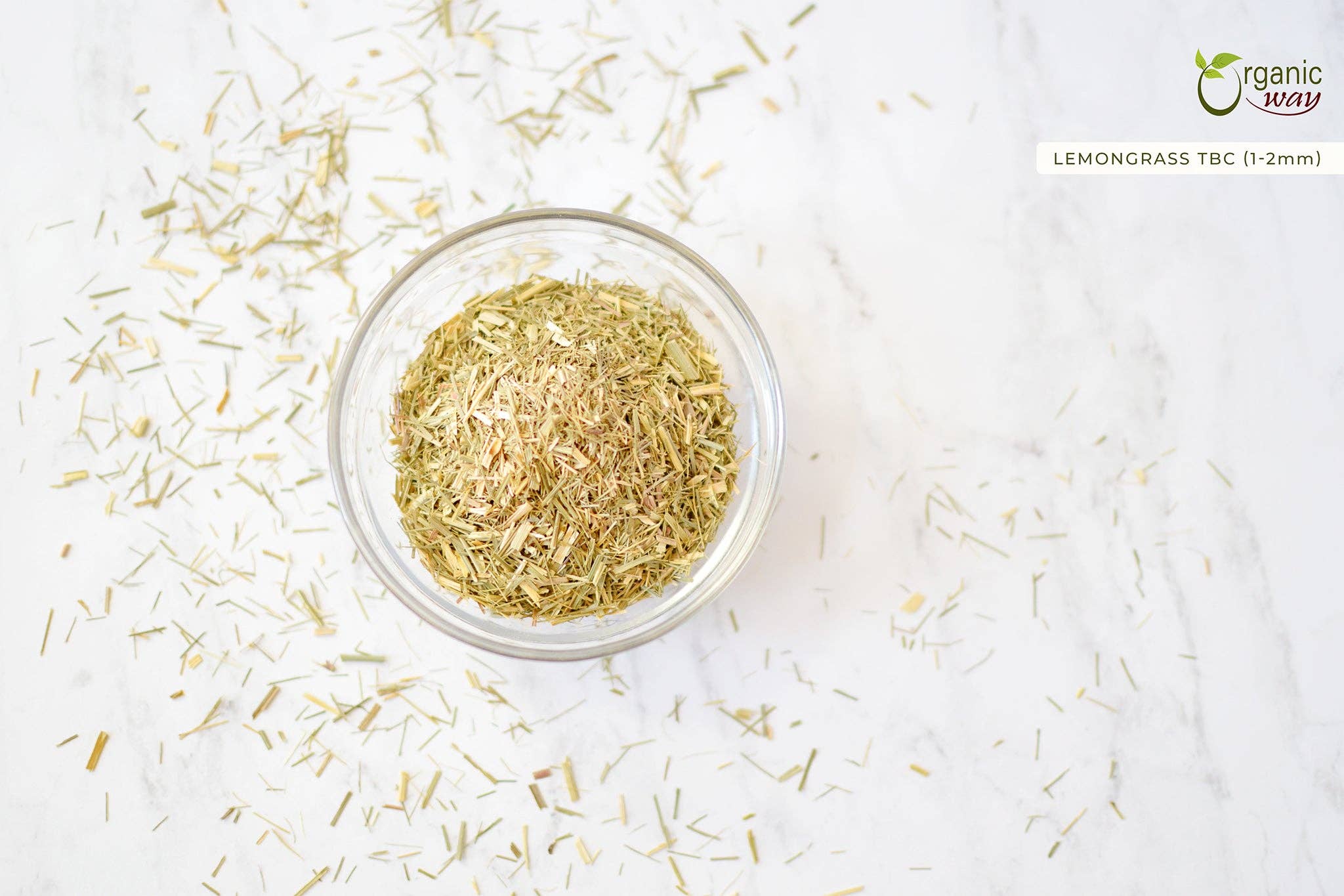 Organic Way LLC - Venta al por mayor Tés saludables/desintoxicantes - Hierba de Limón Seca Cortada Fina y Tamizada | Té de Hierbas (Cymbopogon citratus) - Certificado Kosher | Crudo, Vegano, No GMO y Sin Gluten | Certificado por USDA | Origen - India1