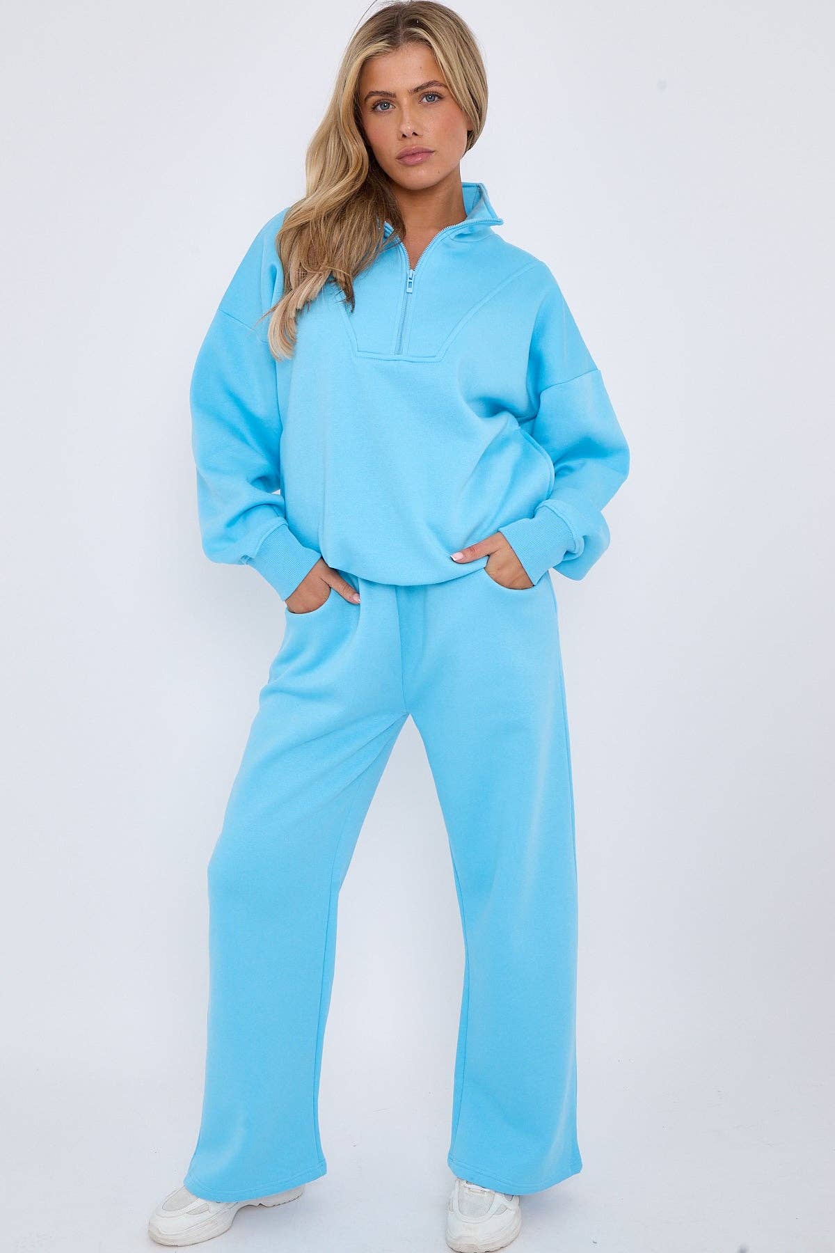Stylewise Direct - Wholesale Lounge Set - Women's - 1/2 Zip Top & Jogger Fleece Co-ord0
