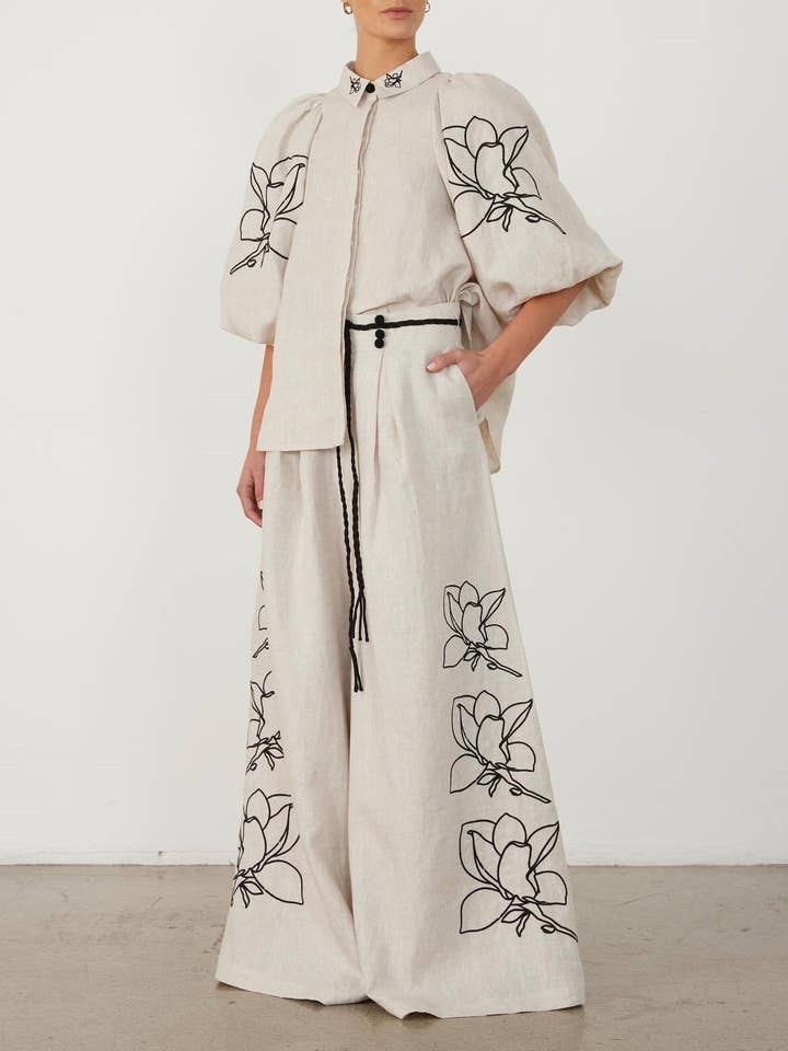 Marayn - Wholesale Top & pants set (NOT Loungewear) – Women's - Boho Chic Linen Set SpringSummer 2515