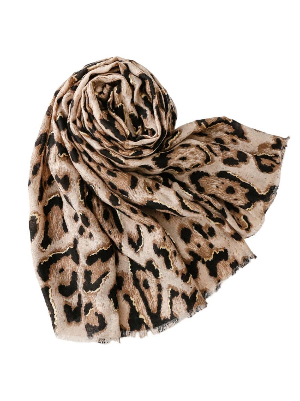 Funkyrel® Atzbranding Limited - Wholesale Scarf - Women's - Scarvii - Classic Winter Scarf with Leopard Print3