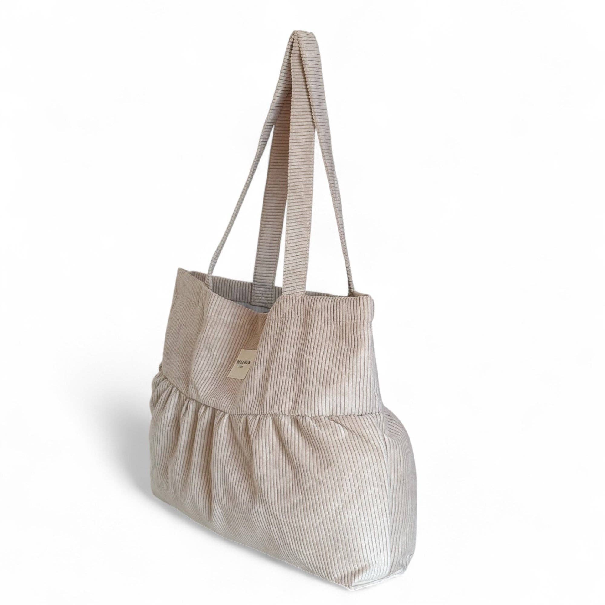 De La Mur Line - Wholesale Tote Bag - Women's - Ruffle Bag Rib TOFE1