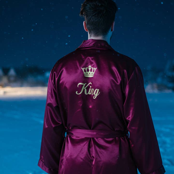 Personaliseer Satijnen Heren Badjassen Bruidsjonker Badjas Bruidsjonker Badjas voor wholesale door The Blissful