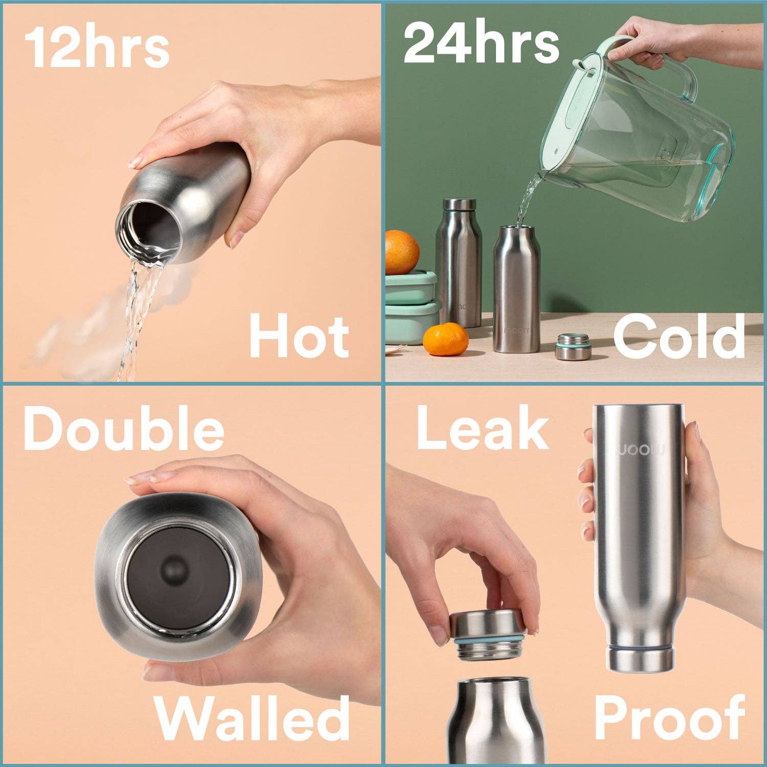 Moon Bottles – wholesale Water bottle – Recycled Stainless Steel Flask6