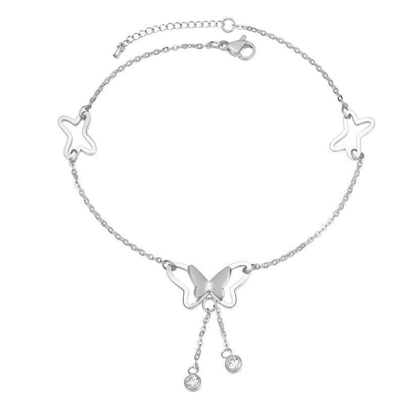 Perimade & Co. LLC - Wholesale Anklet - Dainty Cute Butterfly Ankle Bracelet Anklet in Solid Copper0