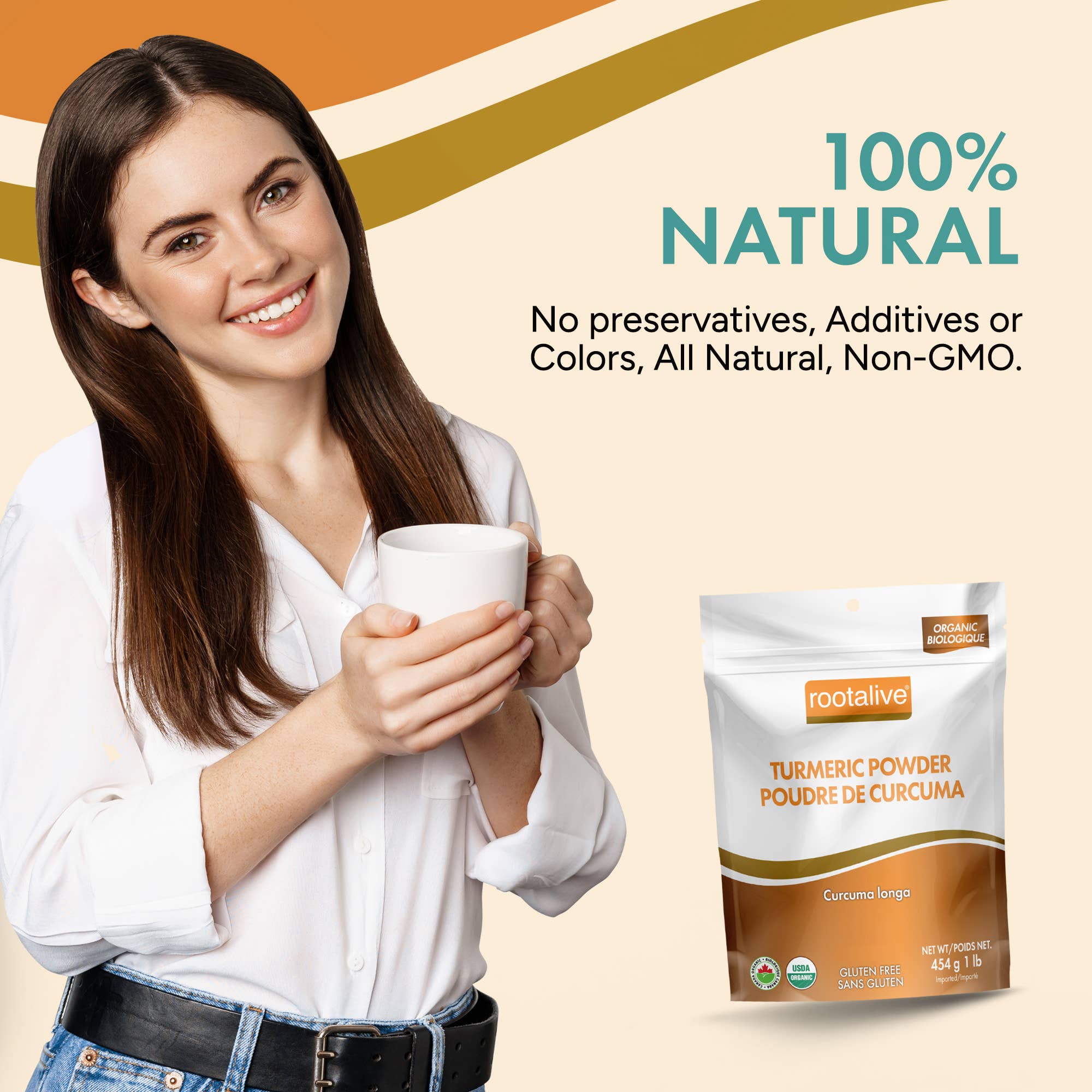 Rootalive USA Inc. - Wholesale Protein/Superfood Powder - Organic Turmeric Powder 16oz6