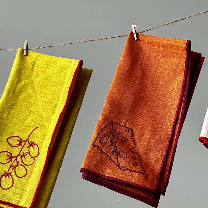 MÆGEN – wholesale Dinner & cloth napkin – Linen Blend Napkins - Cheese (Set of 2)4