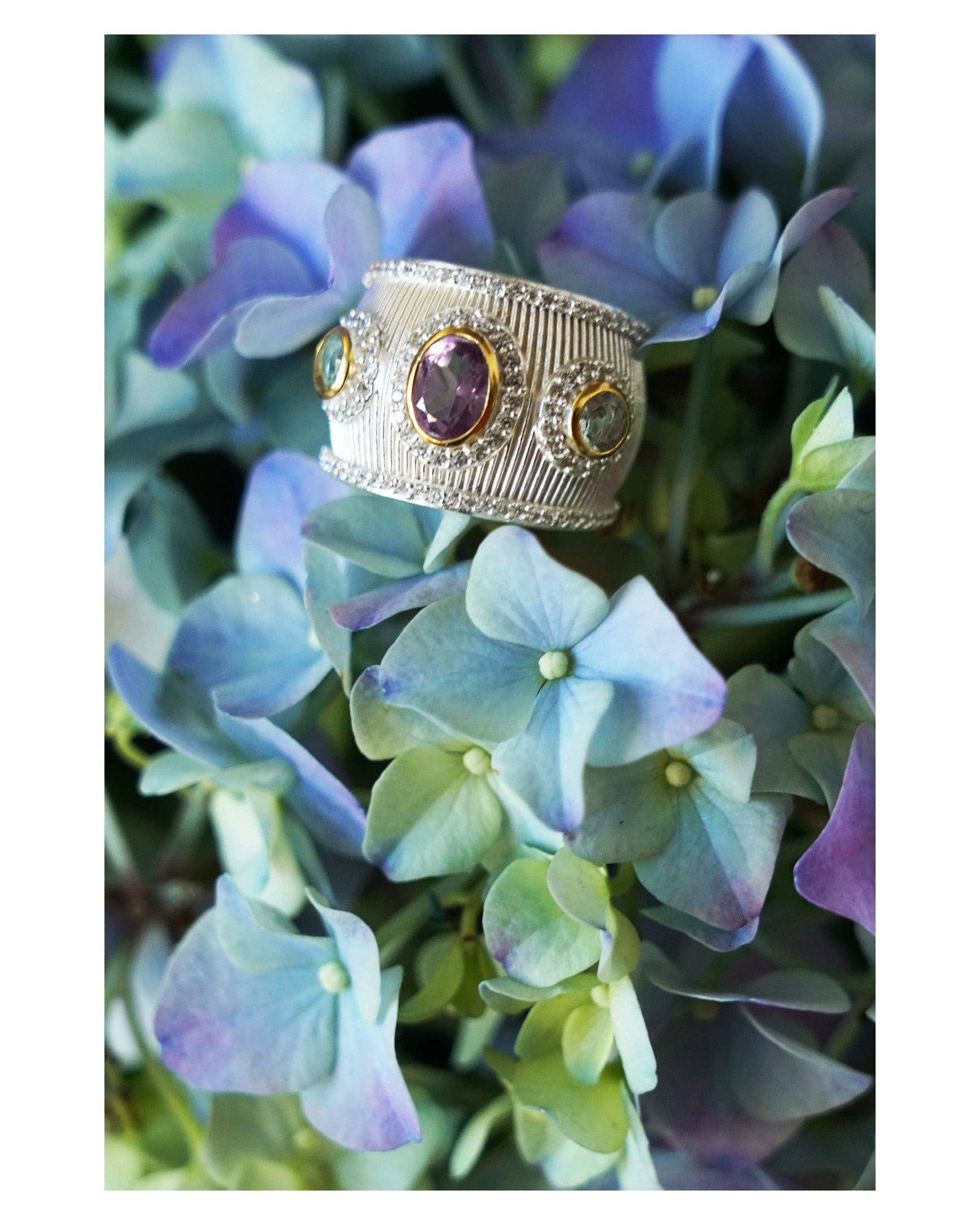 DIAPERIS – wholesale Cocktail/Statement Ring – TESSA-ring i silver med ametist0