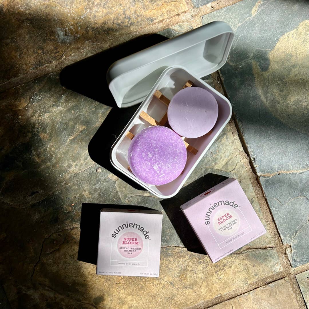 Sunniemade - Vente Porte-savons de bain - Boîte à savon de voyage compostable sans plastique6