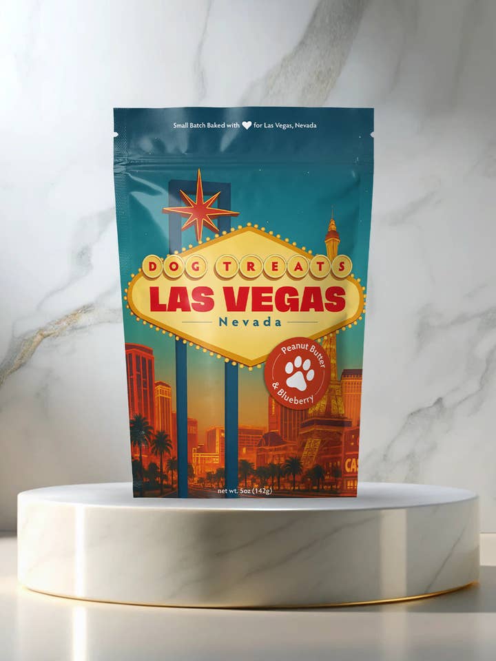 Las Vegas, NV Souvenir Dog Treats - 5oz Small-Batch for wholesale by Neoteric Brands