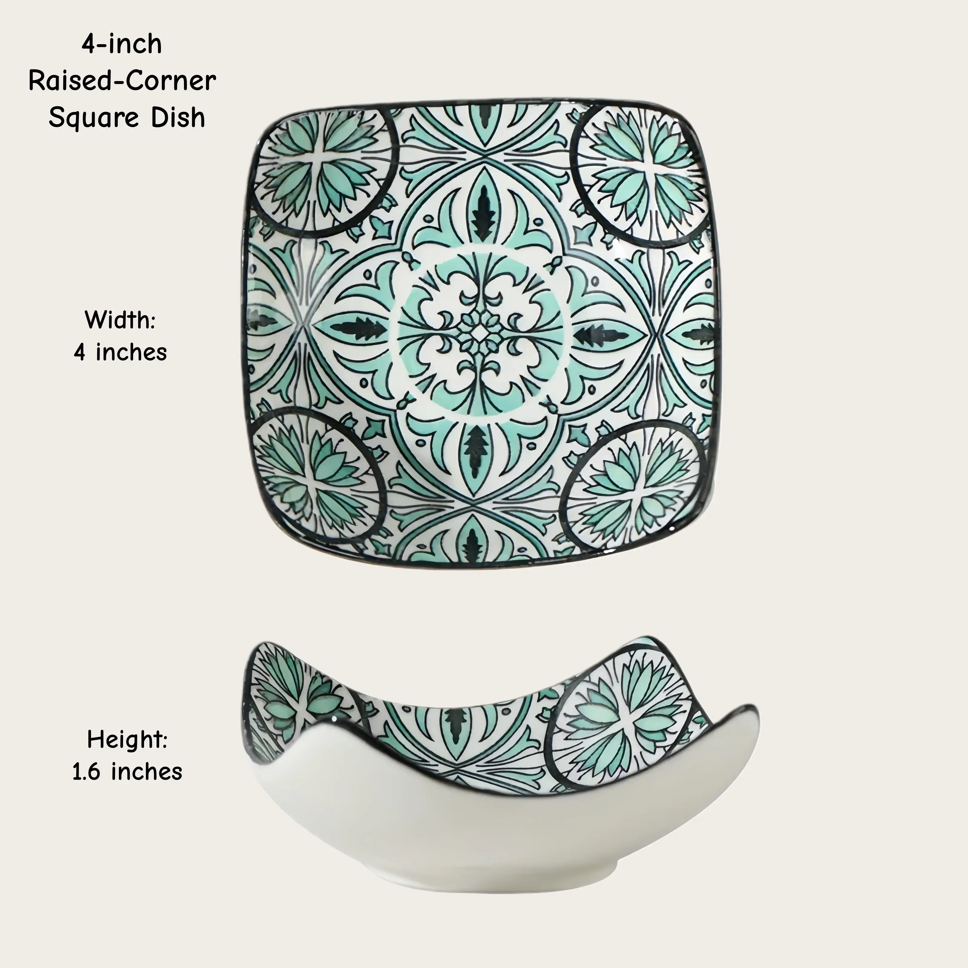 Otterware - Vente Bols à condiments/sauces - Plats à trempette en céramique style marocain (6 styles)24