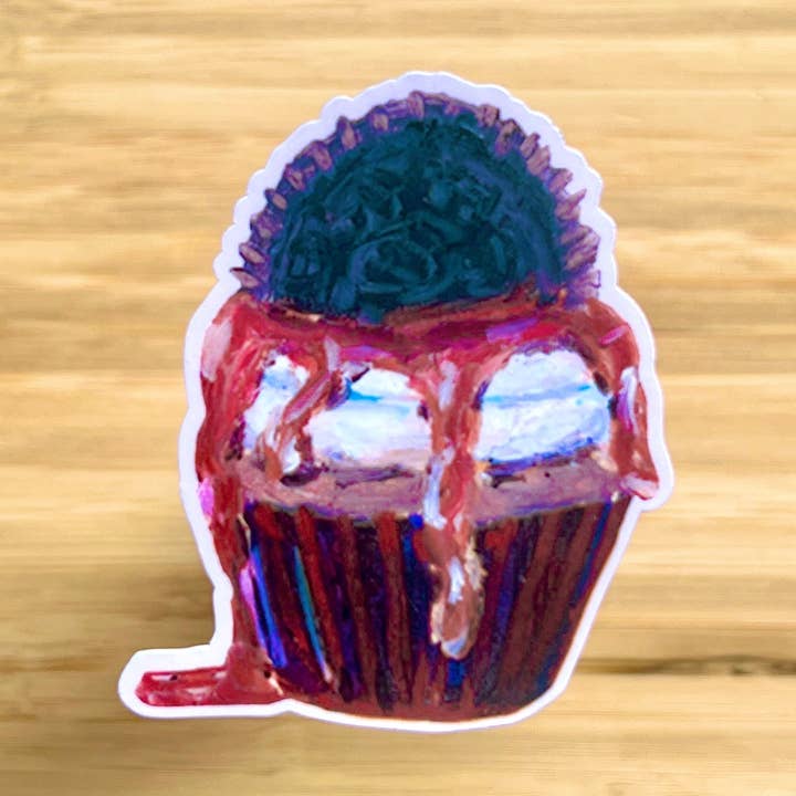 Oreo Cupcake | Vinyl Sticker voor wholesale door Janine Payne Illustrations