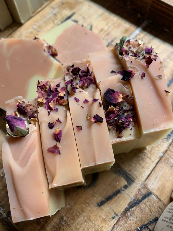 Lemon Rose Vanilla Natural Bar Soap 85g for wholesale by Art Soap Life
