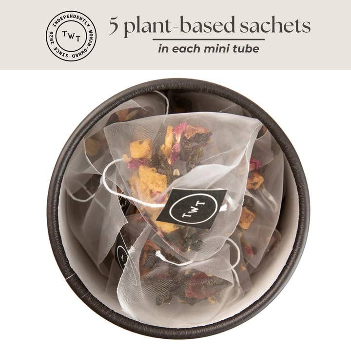 Tea with Tae - Vente Sachets de thé - Coffret Cadeau Tube Mini Thé Oolong Fruits & Baies (5 sachets)8