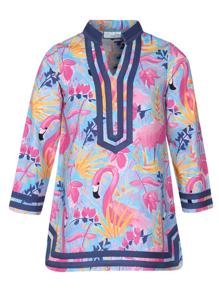 Flock Party Long Sleeve Cabana Dress, Girls for wholesale by Carvalho Couture