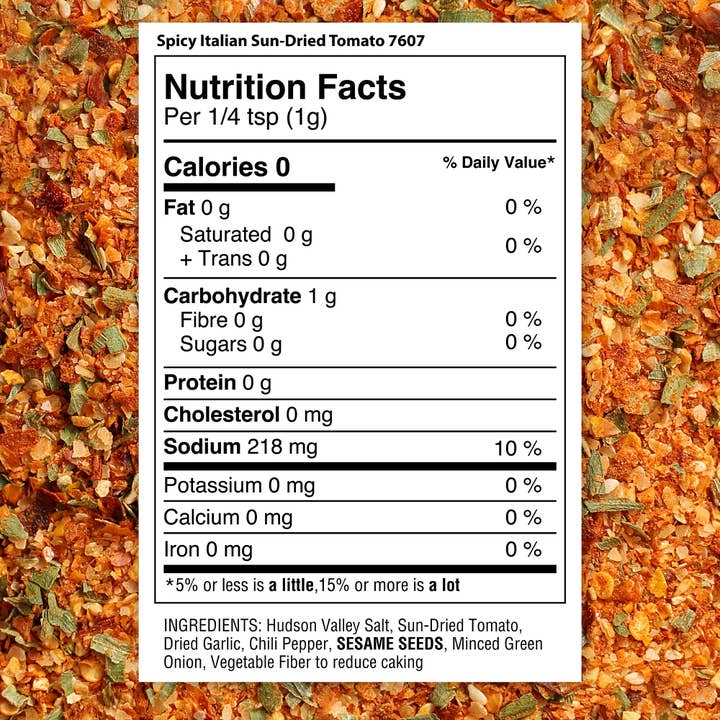 THE SPICE LAB - Wholesale Dried Spice Mix - Spicy Italian Sun-Dried Tomato Seasoning - Case Pack of 63