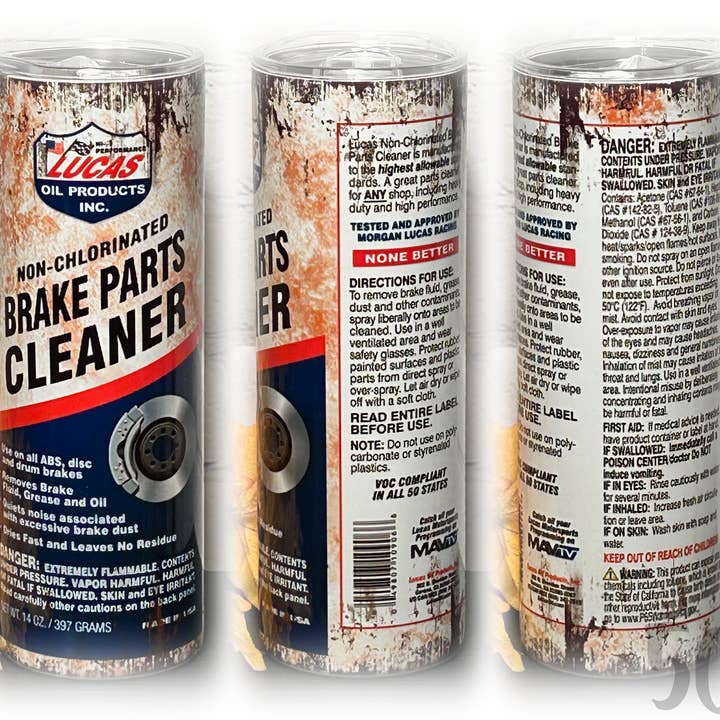 5C's Wholesale - Wholesale Insulated Mug/Tumbler - Lucas Brake Parts Cleaner 20oz Skinny Tumbler