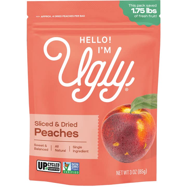 The Ugly Company - Wholesale Dried/Dehydrated Fruit - 3oz Dried & Sliced Peaches