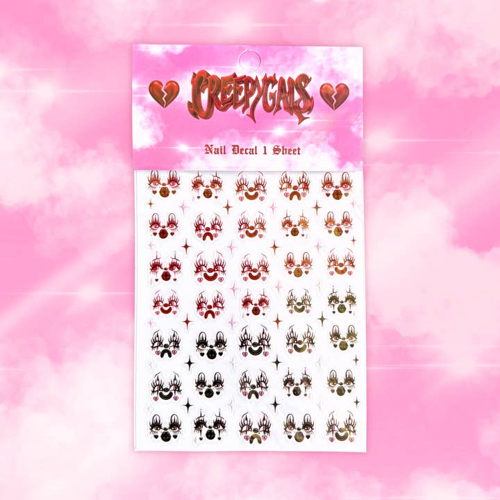 Autocollants pour ongles Clowning Around pour la vente par Creepy Gals