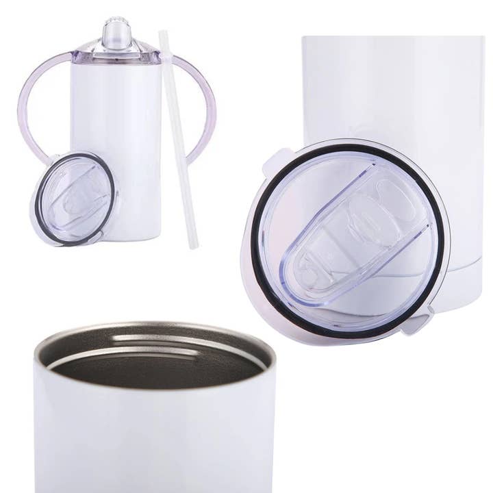 Sublimation Kings of Florida - Wholesale Drinking Glass/Cup - Kids & Baby - 12 Ounce- Sublimation Sippy Cup, Duo (Straight)3