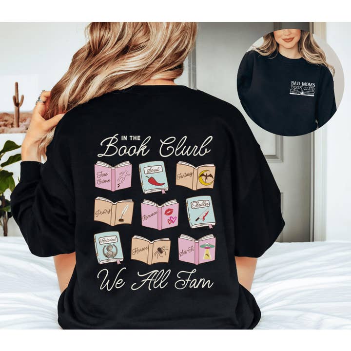 NVC Ecommerce LLC - Venta al por mayor Camiseta estampada - Mujer - Camiseta del Club de Lectura de Malas Madres, Sudadera del Club de Lectura