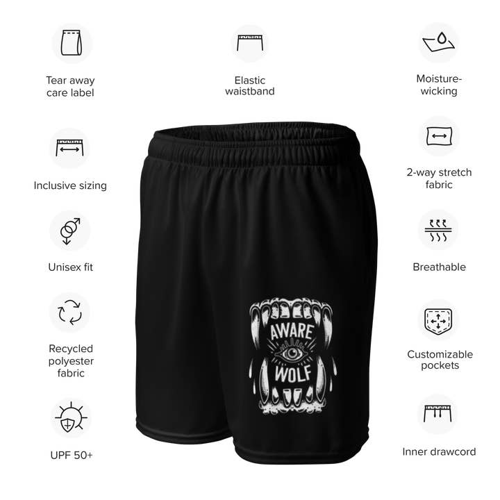 Awarewolf Apparel - Vendita all'ingrosso Pantaloncini (non jeans) - Uomo - Pantaloncini a Rete con Denti