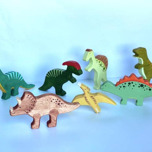 PoppyBabyCo – wholesale Träleksak - Barn – Trä Dinosaurie siffror uppsättning 71