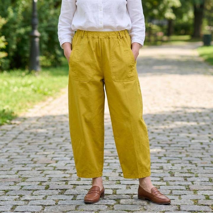 Wide pants with round pockets - CVA825639 for wholesale by Cecile Wang