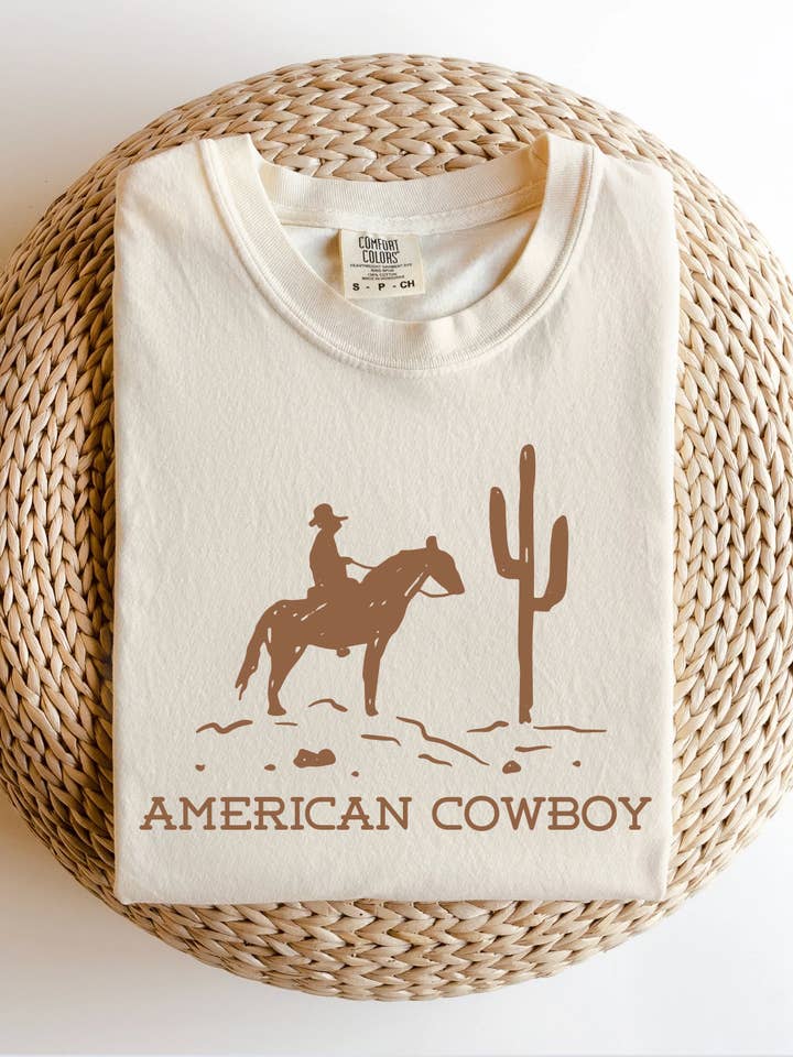 Amerikanischer Cowboy – Herren Christliches T-Shirt für den Großhandel von Lumiere Vive