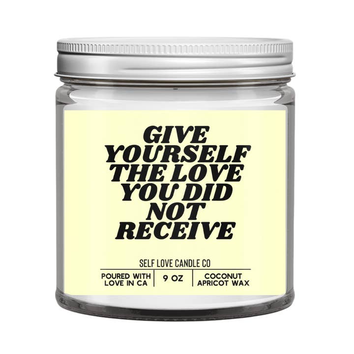 Give Yourself The Love - velas de amor propio 9 oz para venta al por mayor de Self Love Candle Co