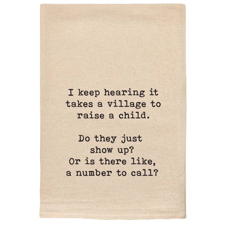 It Takes a Village - Is There A Number To Call Tea Towels and other Purchase Wholesale call it home. Free Returns & Net 60 Terms on Faire trending on Faire.