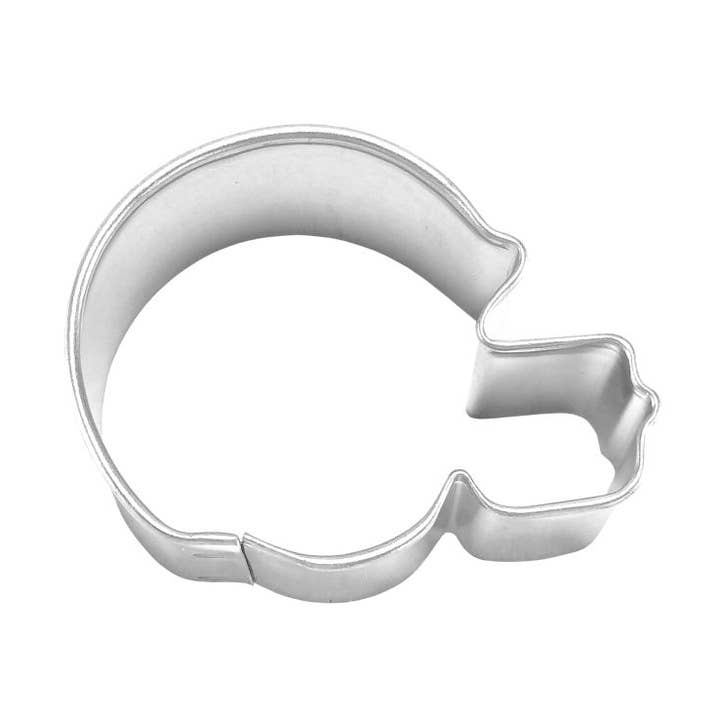 Silver Mini Football Helmet 2 inch Cookie Cutter for wholesale on Faire0