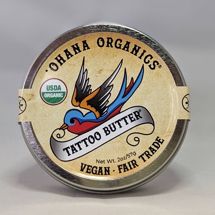 Organic Tattoo Butter- Unscented, 2 Sizes (Cases of 6) for wholesale by 'Ohana Organics