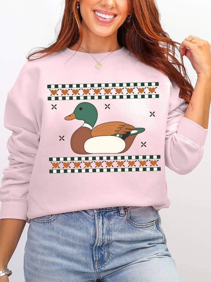 Woodland Duck Ecosmart Crewneck Sweatshirt for wholesale by Wholesale Accessory Market