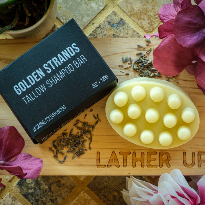 Resting Beef Face - Wholesale Shampoo Puck/Solid Shampoo - GOLDEN STRANDS | TALLOW SHAMPOO BAR1