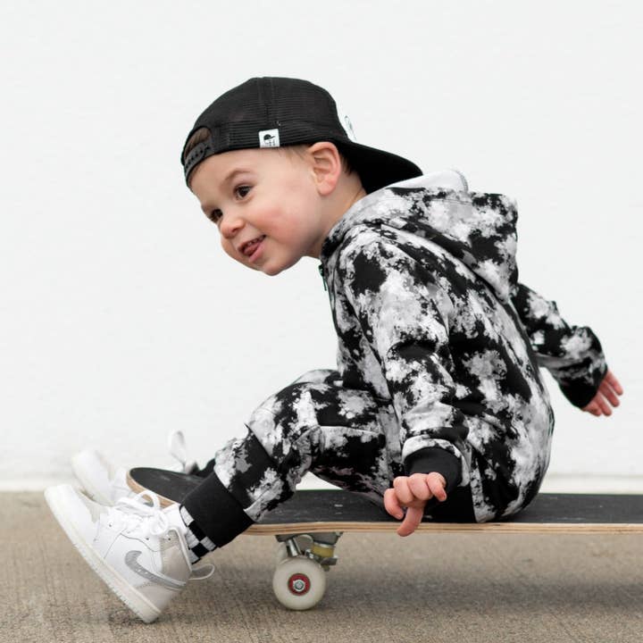 millie + roo LLC - Wholesale Lounge Sweatpants/Joggers - Kids - JOGGERS- Black Tie Dye Bamboo French Terry7