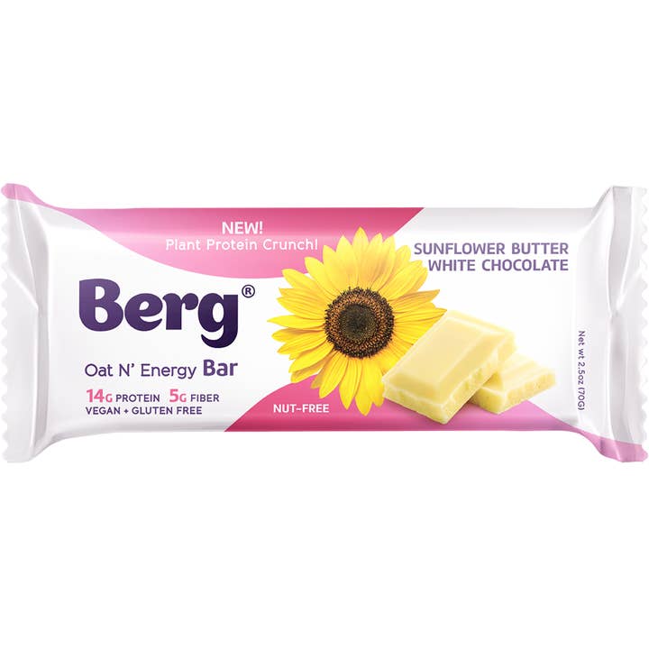 Berg Bites - Wholesale Snack Bar - 2.5oz Sunflower Butter White Chocolate Energy Bar