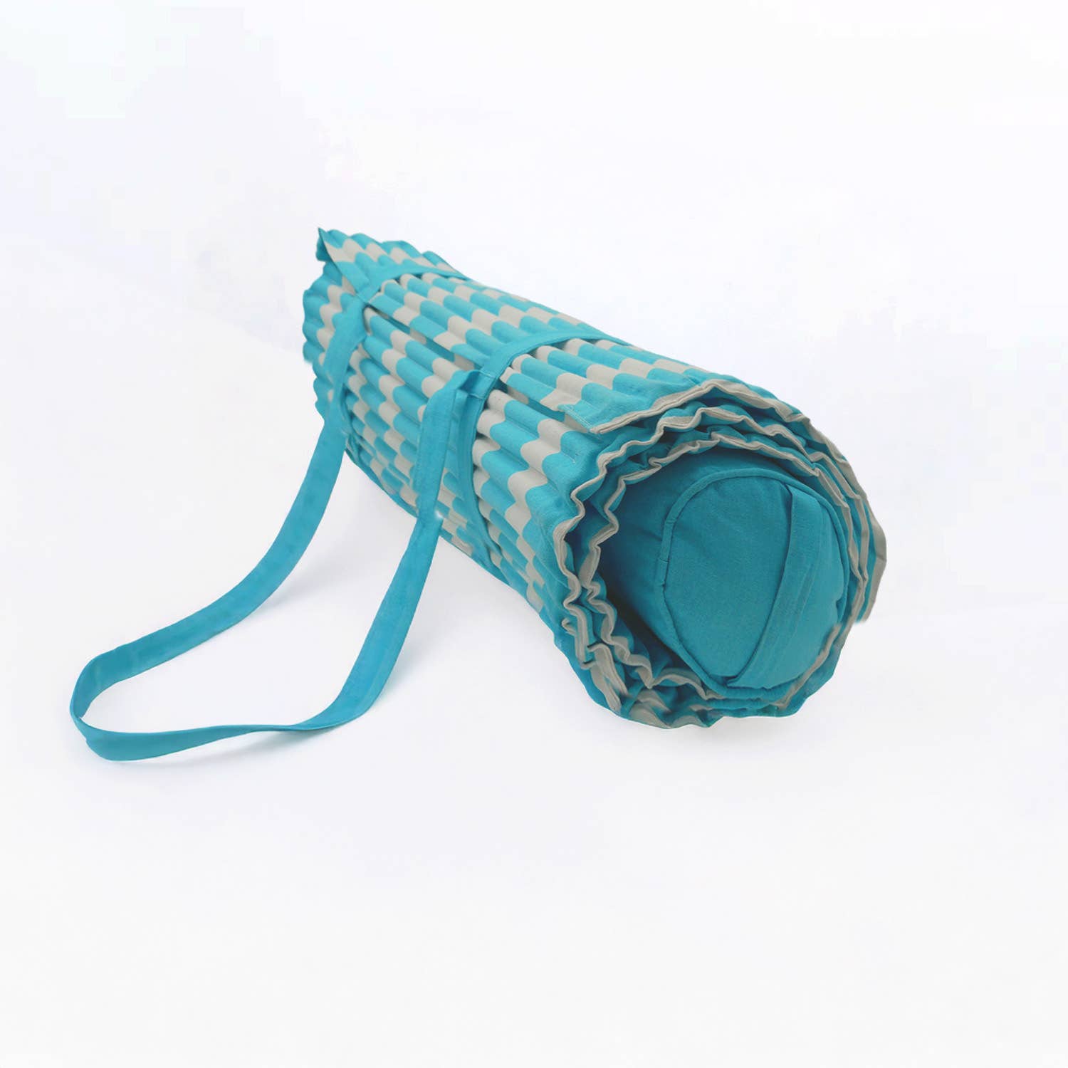 Le comptoir de la plage - Venta al por mayor Sillas de exterior - Colchoneta de playa rayada turquesa 'BAHIA' 60 x 180 cm3