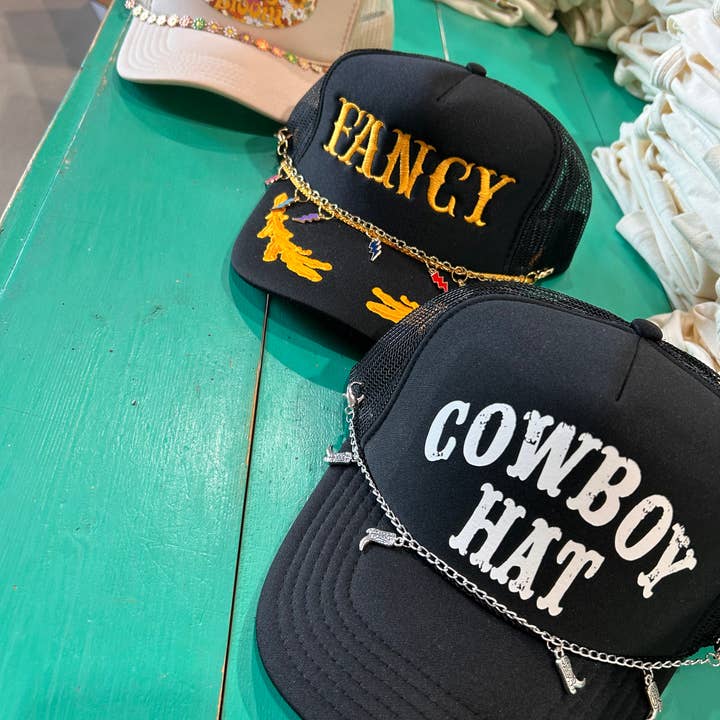 Vibes Hat Company - Wholesale Hoedaccessoires - Dames - Zilveren cowboylaars truckerhoedketting | Hoedband | Hoedketting 5