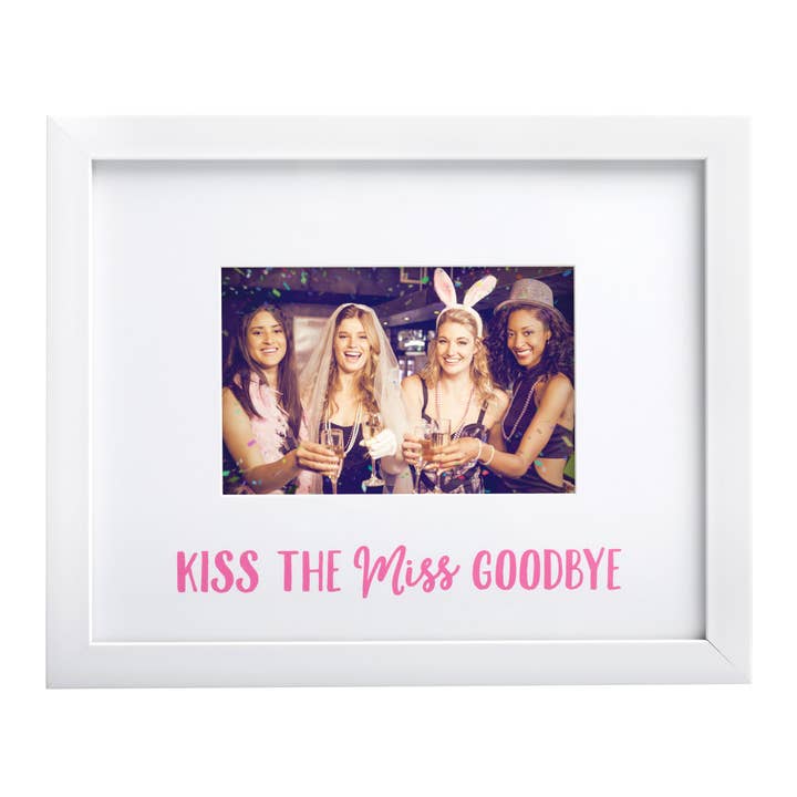 Kate & Milo - Wholesale Guest Book - Bachelorette Kiss The Miss Goodbye Signature Guestbook Frame