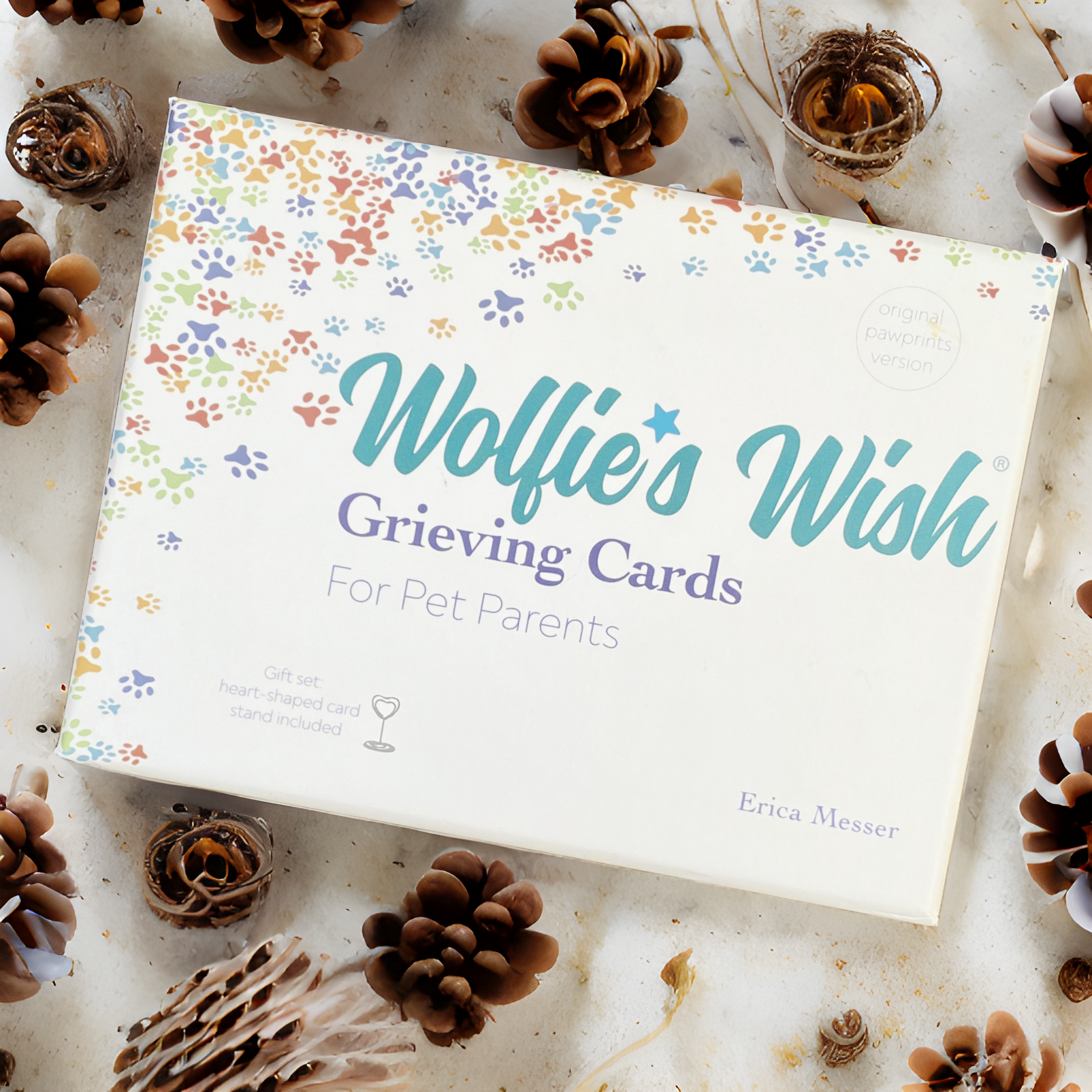 Wolfie’s Wish - Vente Urne - Cartes de deuil en cas de perte d'un animal de compagnie, jeu de cartes d'affirmation1