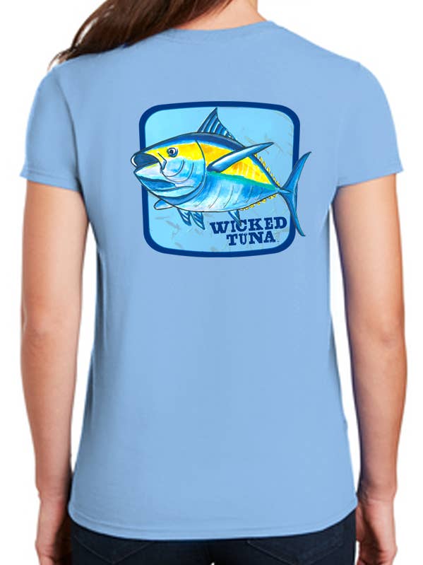 Wicked Tuna SS Ladies Cotton Shirt - Tuna Express for wholesale by Wicked Tuna