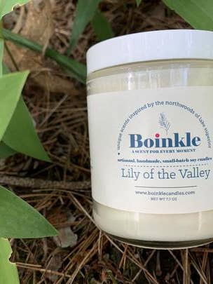 8 oz. Lily Of The Valley Soy Wax Candle for wholesale by Boinkle Candle Company LLC
