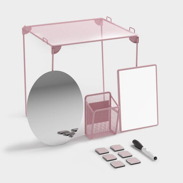 U Brands Pretty In Pink Mesh Shelf Locker Kit, 11 CT Pink for wholesale by U Brands