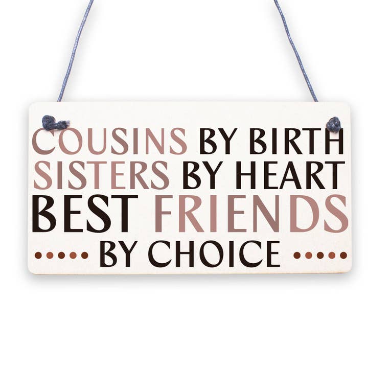 Cousin Keepsake Best Friend For Birthday Family Love per la vendita all'ingrosso da parte di 2PersonalShop