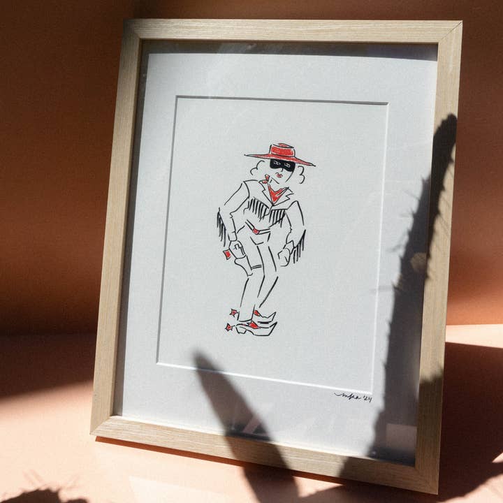 Mel K. Olrich Art - Wholesale Art Print - Western illustration, modern cowgirl wall decor, art print3