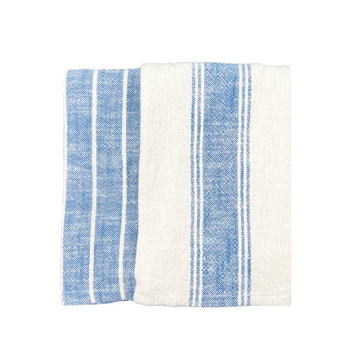 Canvas Home – wholesale Kökshandduk – Bomull Kökshanddukar i Indigo- Set med 2
