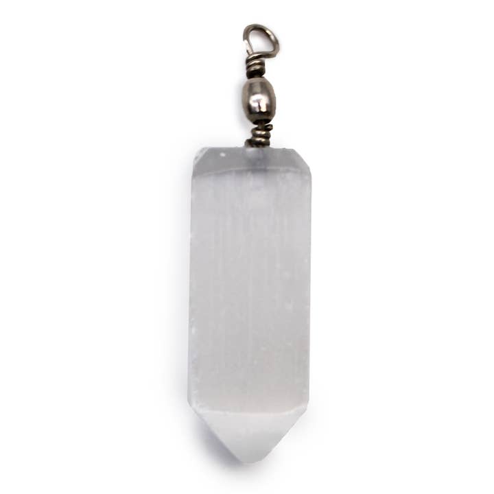 Selenite Obelisk Pendant for wholesale by Ancient Wisdom