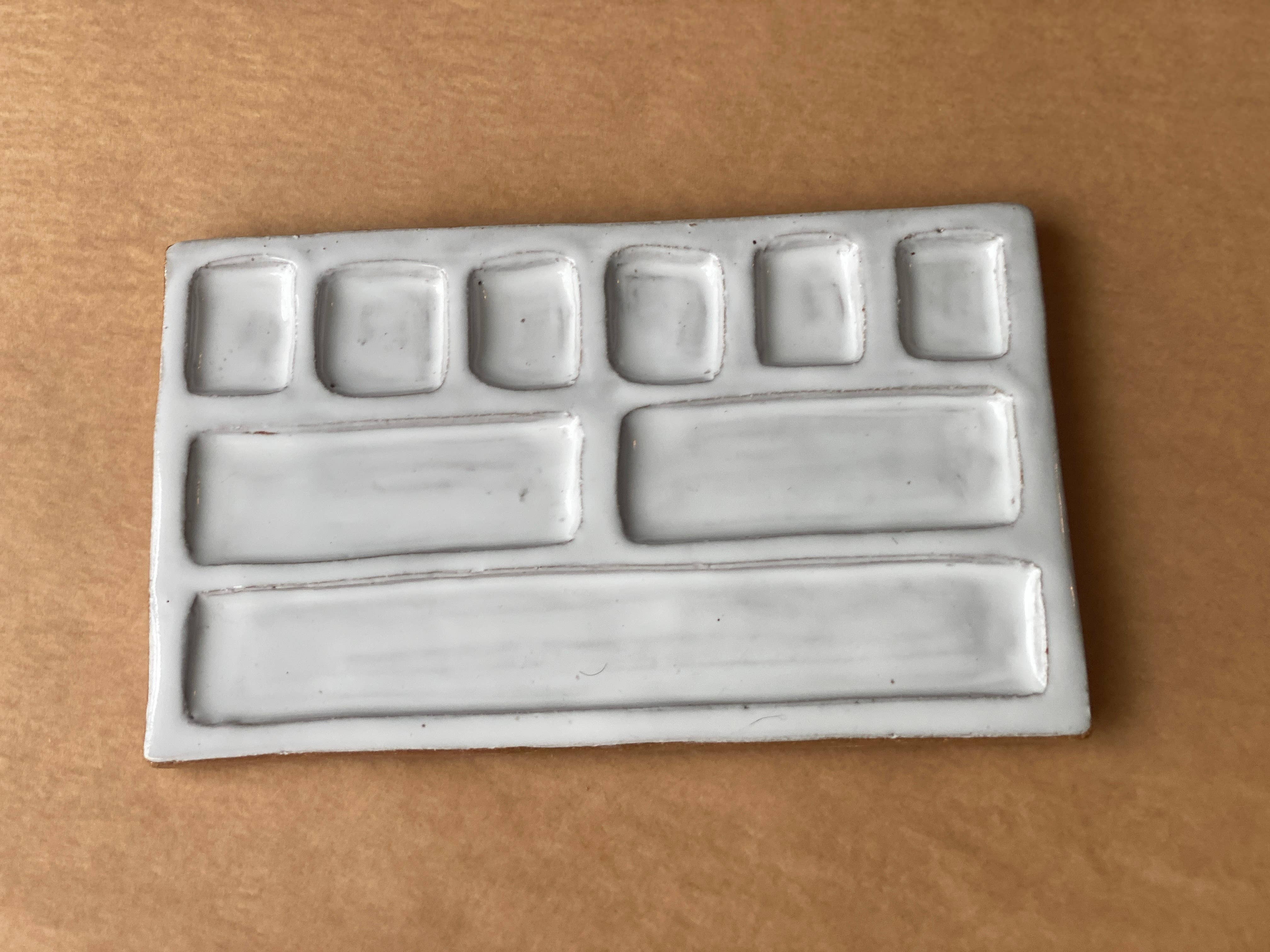 Busy Hands Studio - Vente Palettes/plateaux de mélange - Grande palette de peinture en céramique à 9 poêles3