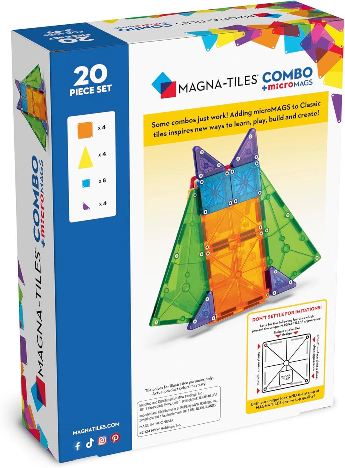 Magna-Tiles - Wholesale Building Set - Kids - Magna-Tiles Combo 20-Piece Set2
